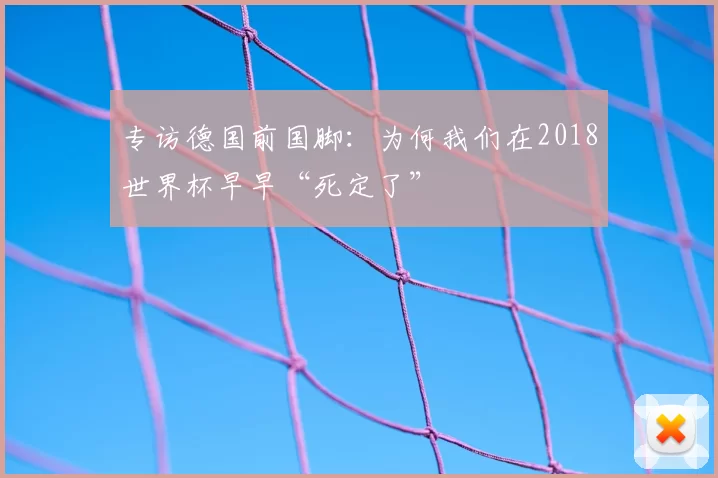 专访德国前国脚：为何我们在2018世界杯早早“死定了”